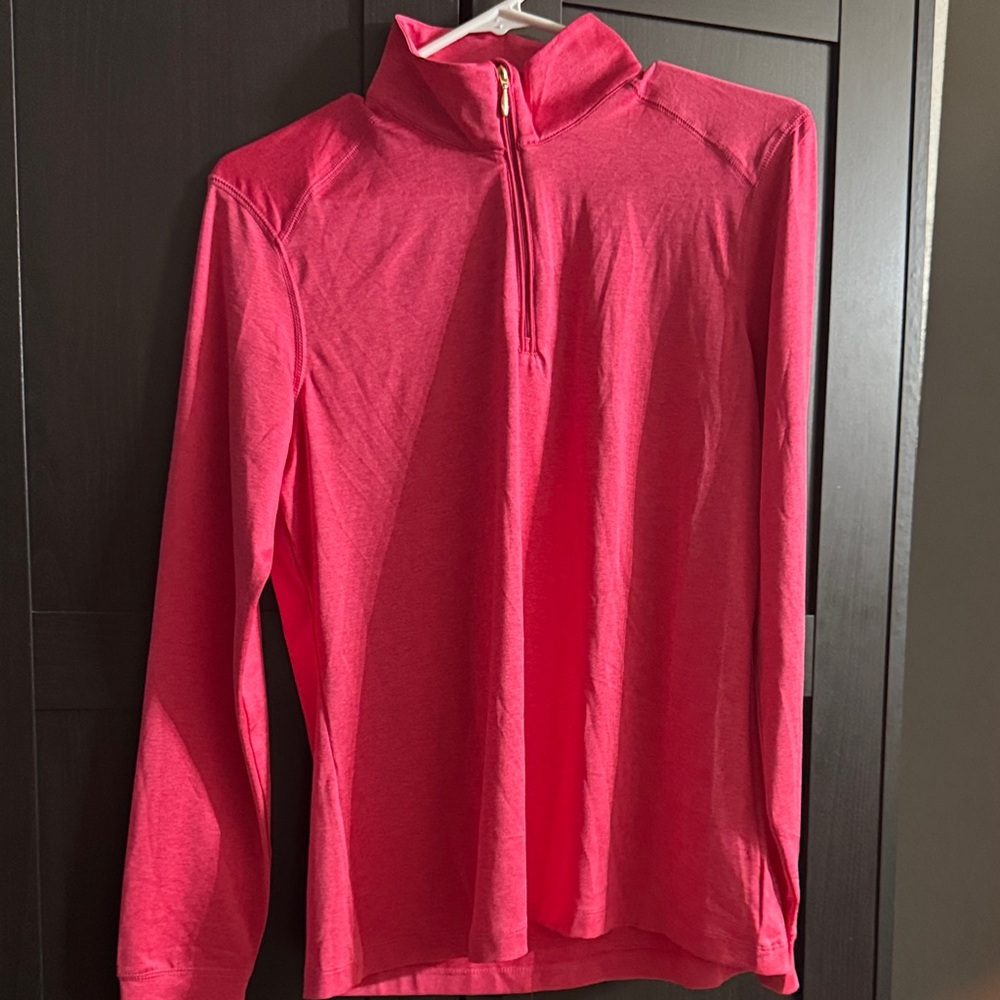 Pink Quarter-Zip Pullover